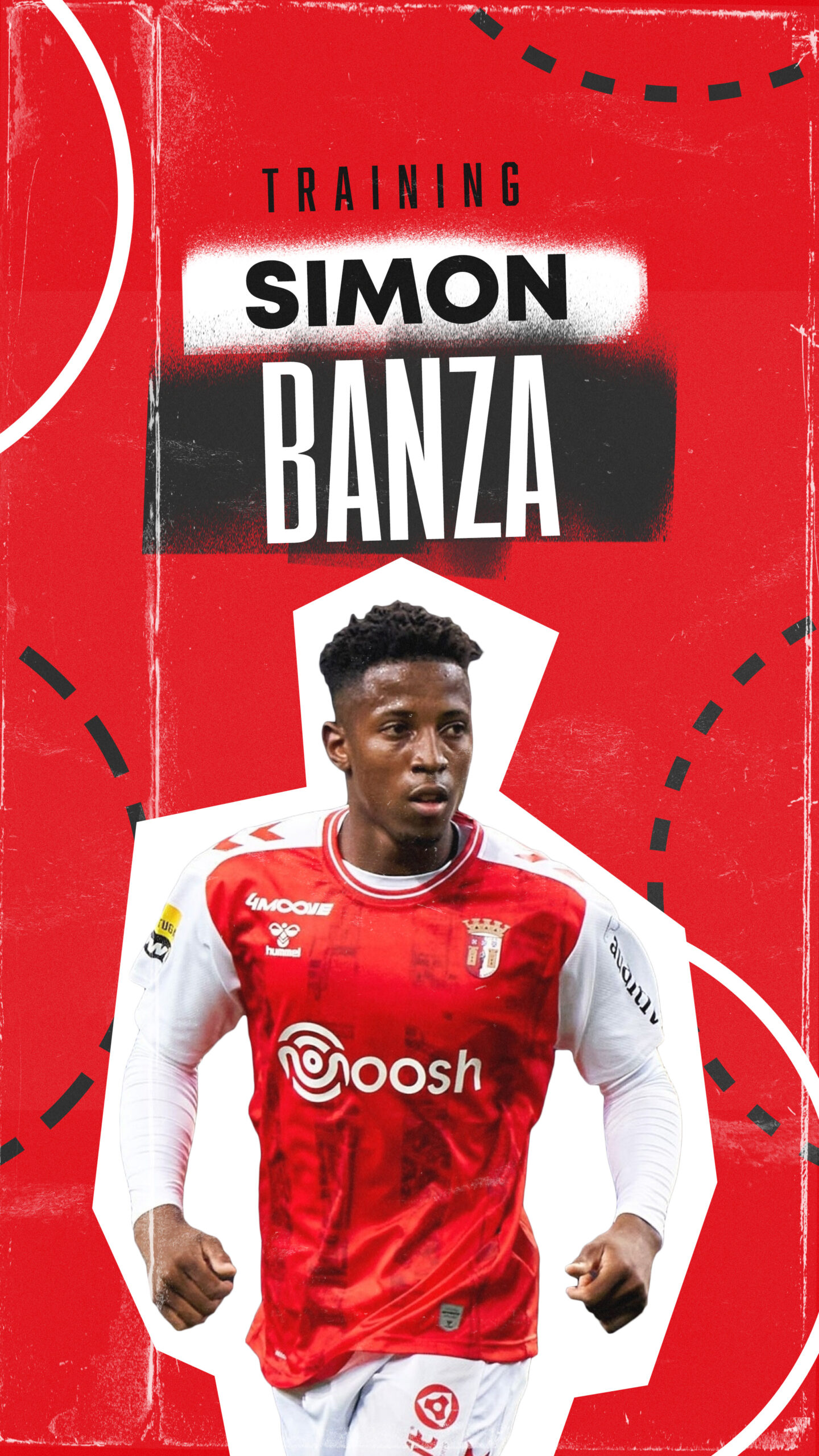Photo du training du joueur de football professionnel Simon Banza