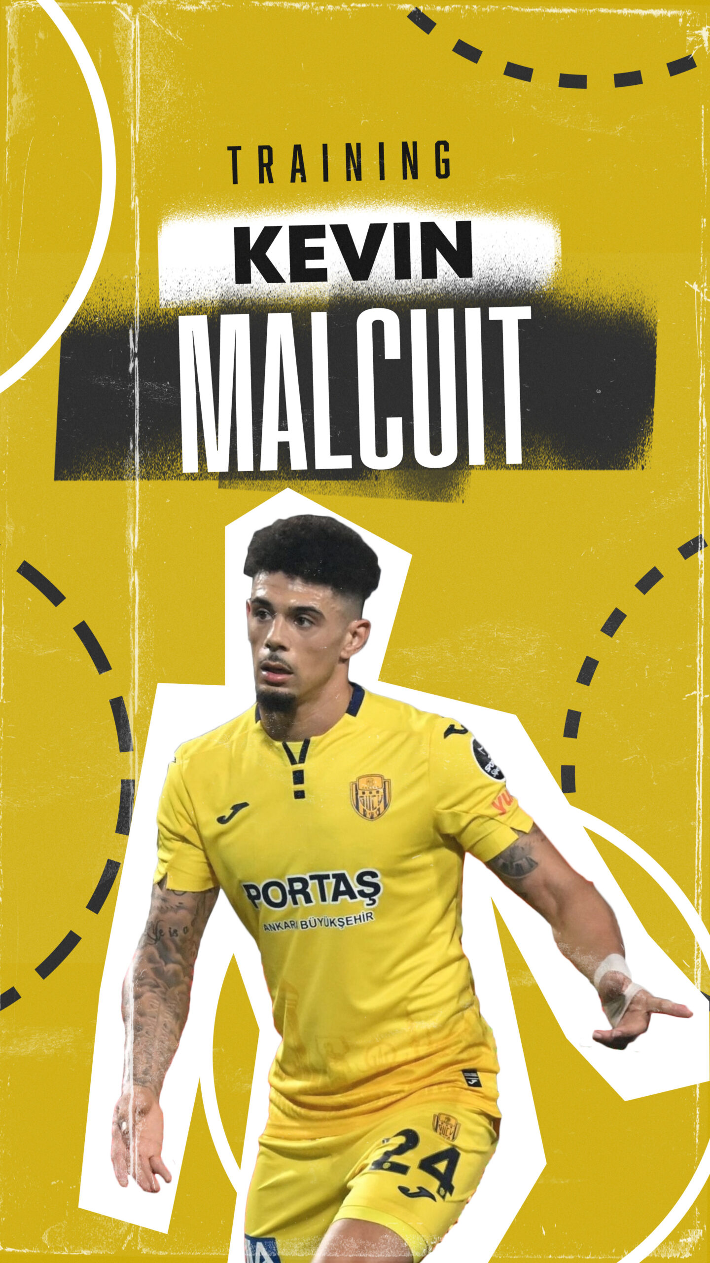 Photo du training du joueur de football professionnel Kévin Malcuit