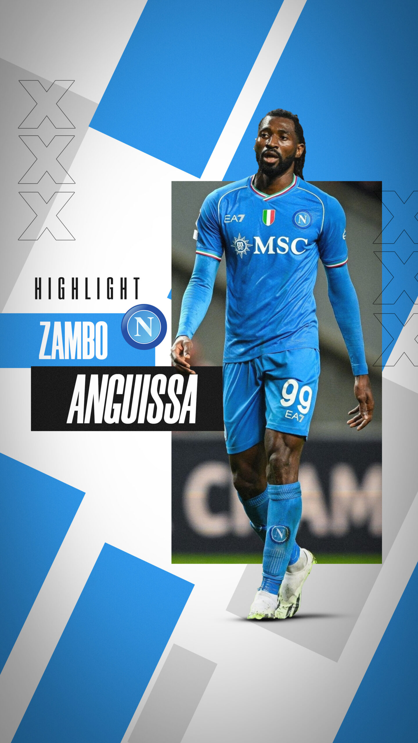 Photo du highlight du joueur de football professionnel de Naples André-Frank Zambo Anguissa